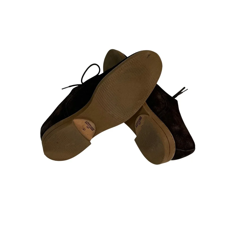 Lottusse 1877 Mens Dark Brown Suede Apron Split Toe Blucher Shoes‎ EU 41 LT02466